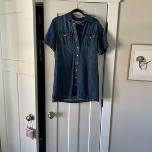 Madewell Blue Denim Shirt Dress